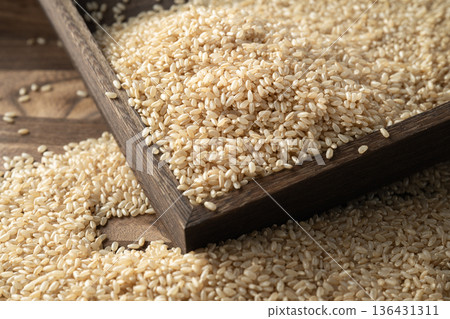 Japanese bran rice 136431311