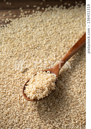 Japanese bran rice 136431319
