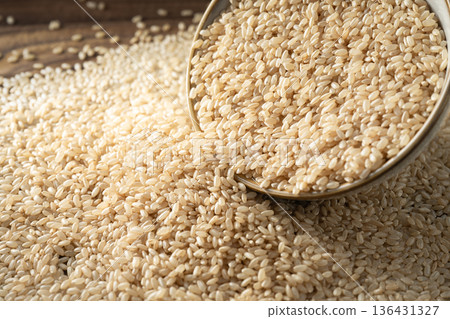 Japanese bran rice 136431327