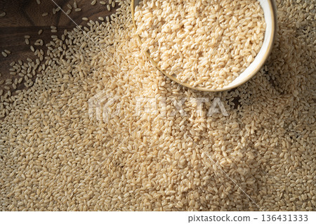 Japanese bran rice 136431333