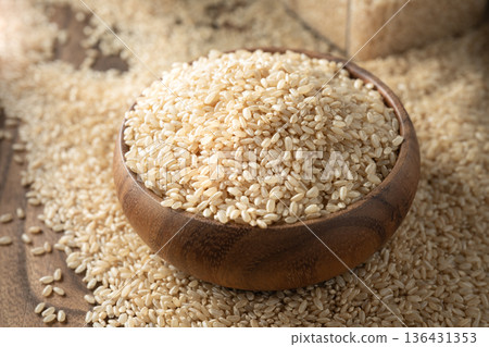 Japanese bran rice 136431353