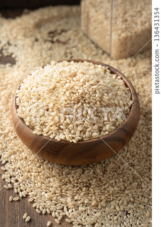 Japanese bran rice 136431354