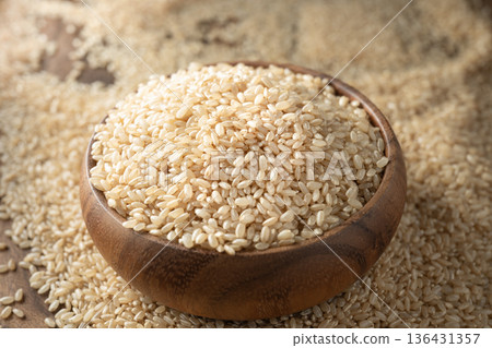 Japanese bran rice 136431357