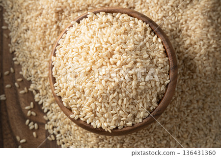 Japanese bran rice 136431360