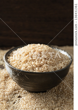 Japanese bran rice 136431361