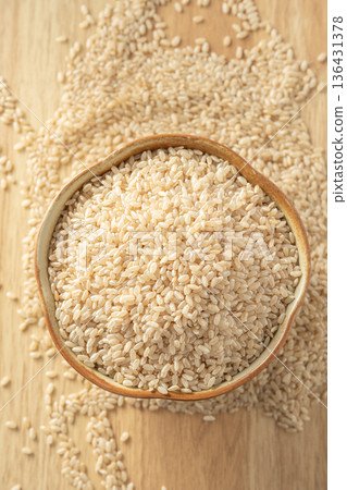 Japanese bran rice 136431378