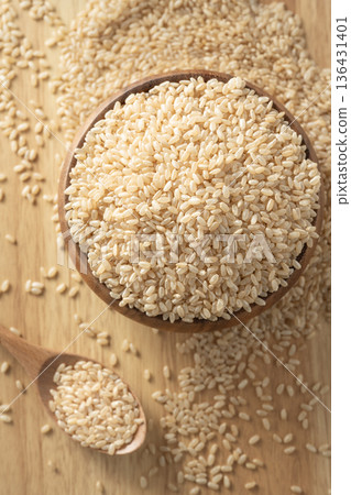 Japanese bran rice 136431401