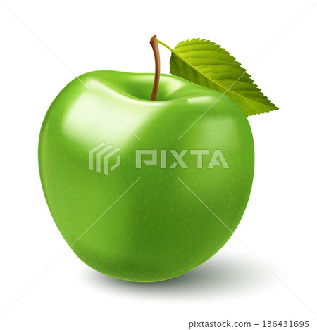 Apple with leaf Apple with leaf 136431695
