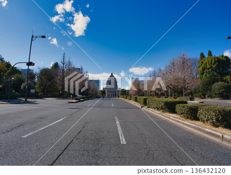 建築 美國國會大廈 晴朗 136432120