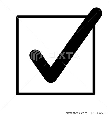 帶有黑色勾號的勾號線圖示（透明背景） 136432238