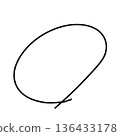 Simple frame material with hand-drawn style fluctuating lines 136433178