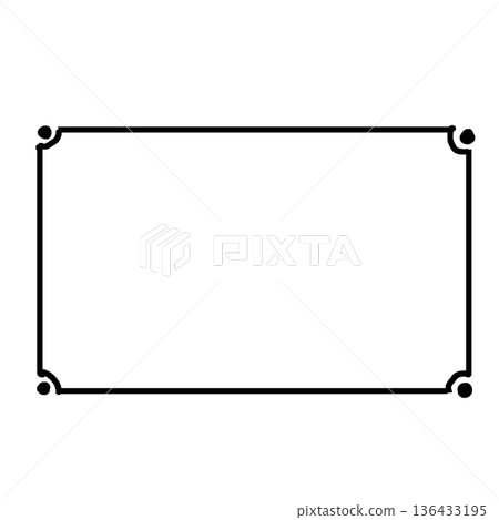 Hand-drawn simple rounded frame material Hand-drawn simple rounded frame material 136433195