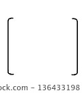 Hand-drawn soft rounded frame material 136433198