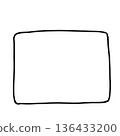 Hand-drawn style fluctuating line frame material 136433200