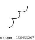Hand-drawn rounded square frame material 136433207