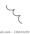 Hand-drawn rounded square frame material 136433209