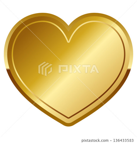 奢華金色心形相框 136433583