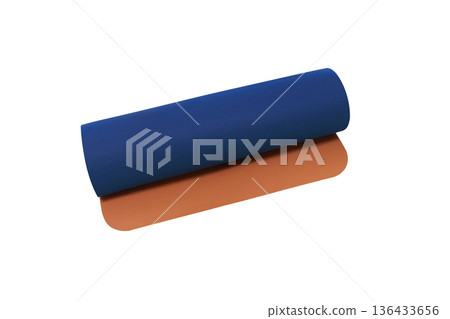 sports mat on a white background sports mat on a white background 136433656