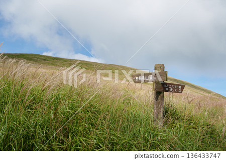 Mountain climbing guide board 136433747