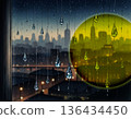 Nocturnal Rain Reflections II — Moonlight 136434450
