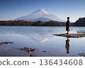 Mt. Fuji wishing from Lake Shoin 136434608