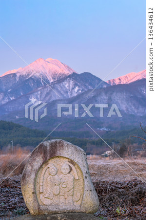 Jonen Dosojin and the Morgenrot of Mount Jonen [Azumino City] 136434612