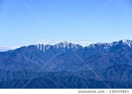 從千丈庵冰鬥眺望南阿爾卑斯山 136434863
