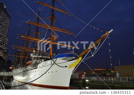 The illuminated sailing ship "Nippon Maru" 136435311
