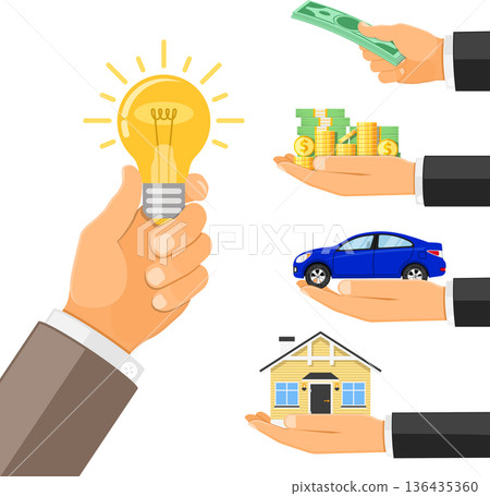 Money for idea Money for idea 136435360