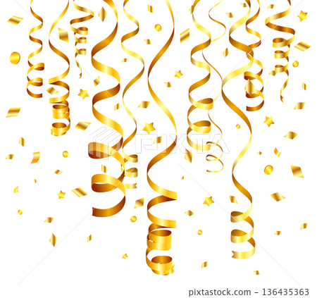 Gold Serpentine and Confetti Gold Serpentine and Confetti 136435363