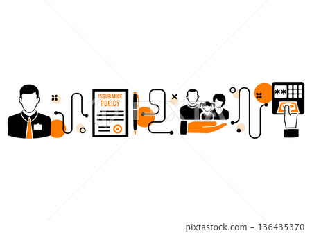 Insurance Services Process Infographics 136435370