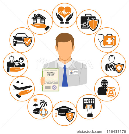 Insurance Services Concept Insurance Services Concept 136435376