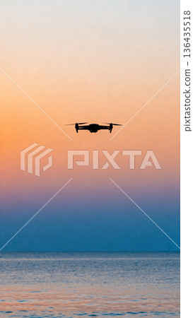 flying over the sea 136435518