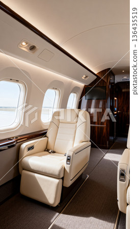 inside of an airplane 136435519