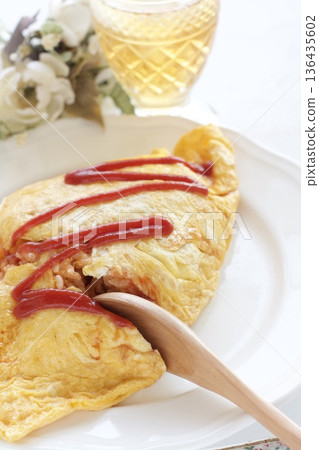 Omelette rice for lunch 136435602
