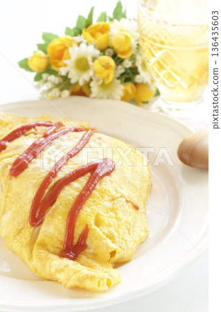 Omelette rice for lunch Omelette rice for lunch 136435603