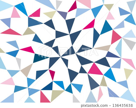 幾何圖案,三角形,白色背景,彩色 幾何圖案,三角形,白色背景,彩色 136435638