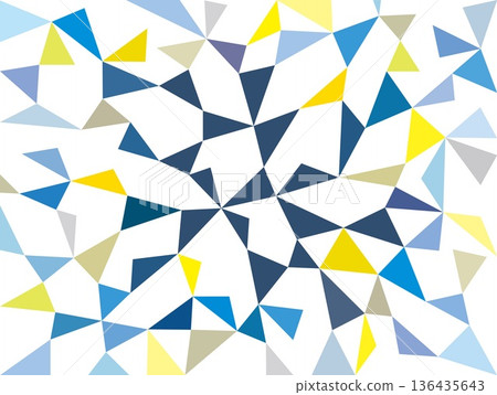 Geometric pattern, triangle, white background, colorful 136435643