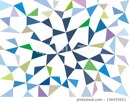 幾何圖案，三角形，白色背景，彩色 136435651
