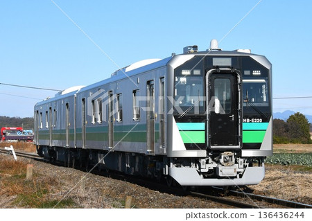 HB-E220 series train heading to Takasaki on the Hachiko Line 136436244