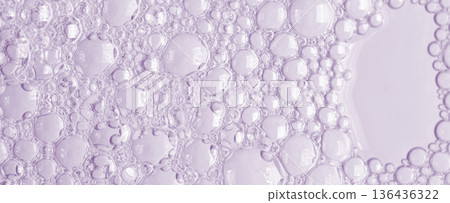 Bubbles of body gel or soap foam or shaving gel. Closeup. Bubbles of body gel or soap foam or shaving gel. Closeup. 136436322