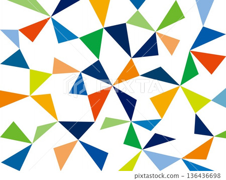 Geometric pattern, triangle, white background, colorful Geometric pattern, triangle, white background, colorful 136436698