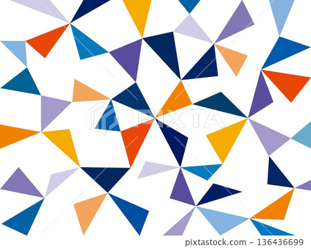 Geometric pattern, triangle, white background, colorful Geometric pattern, triangle, white background, colorful 136436699