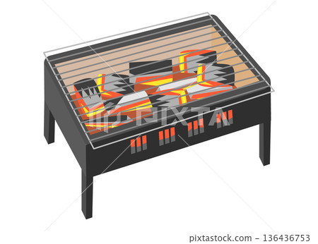 燒烤爐示意圖 136436753