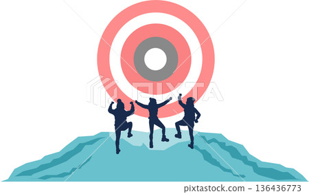 Illustration of capturing a target 136436773