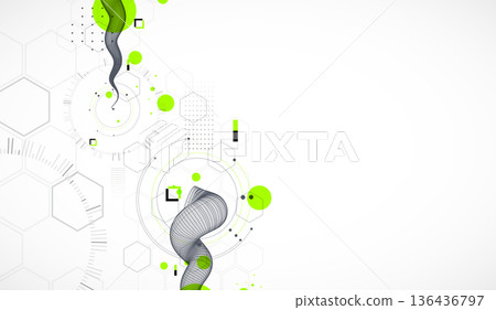 Abstract art wireframe background. Modern science or technology art elements. Vector. Abstract art wireframe background. Modern science or technology art elements. Vector. 136436797