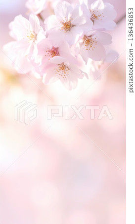《AI Image》 Cherry blossoms in full bloom Spring image 136436853