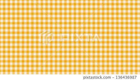 Cute gingham check background material. Check seamless pattern illustration. Orange. Cute gingham check background material. Check seamless pattern illustration. Orange. 136436987