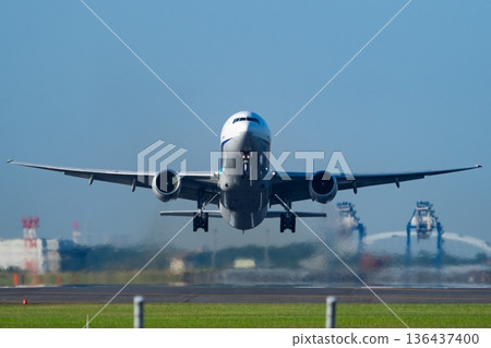 airplane taking off 136437400