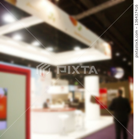 Exhibition. Exhibition hall Exhibition booth Event Event venue International trade fair Exhibition. Exhibition hall Exhibition booth Event Event venue International trade fair 136437416